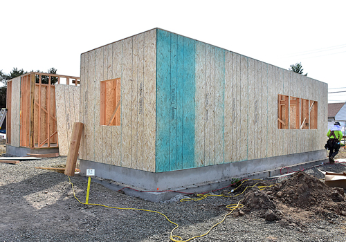 The resident center gets walls